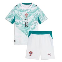 Portugalsko Joao Neves #15 Vonkajší Detský futbalový dres MS 2026 Krátky Rukáv (+ trenírky)